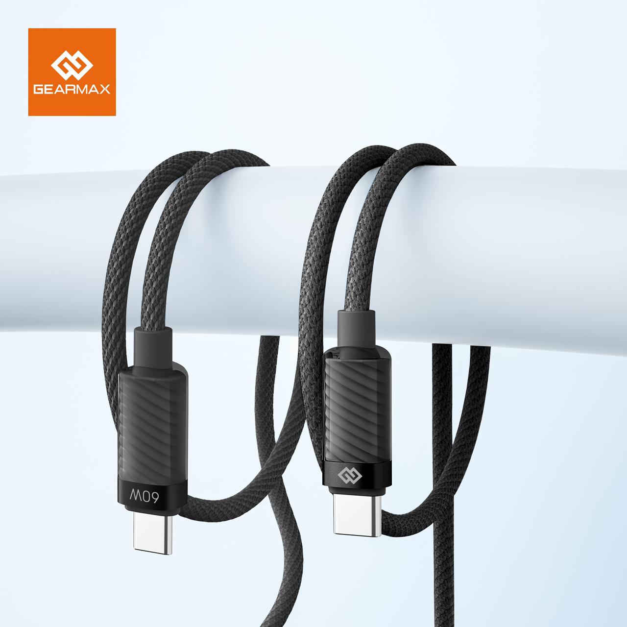 GEARMAX Jell 60W Fast Charging Cable, Type-C to Type-C, Black